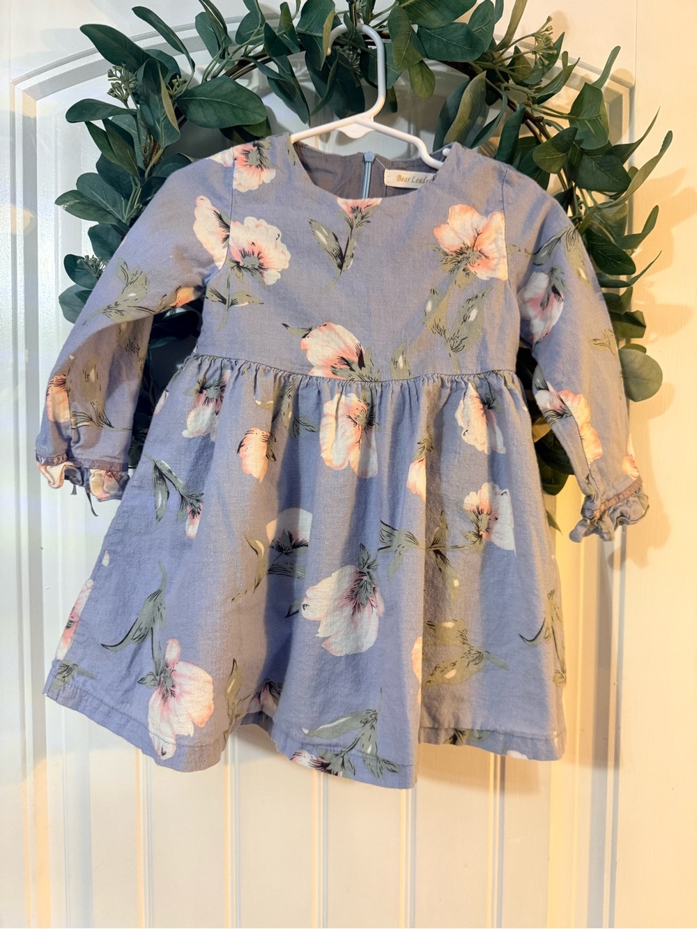 💫4/$25 • Bear Leader Blue Floral Print Long Sleeve Dress